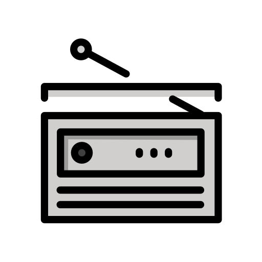Radio as drawn by OpenMoji in 17.0