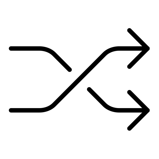 Shuffle Tracks Button as drawn by OpenMoji in 17.0