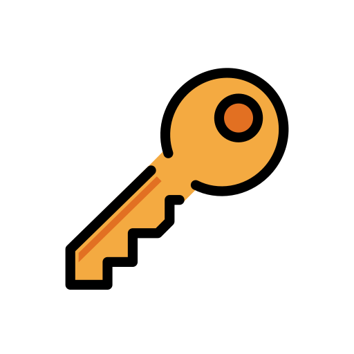 Key as drawn by OpenMoji in 17.0