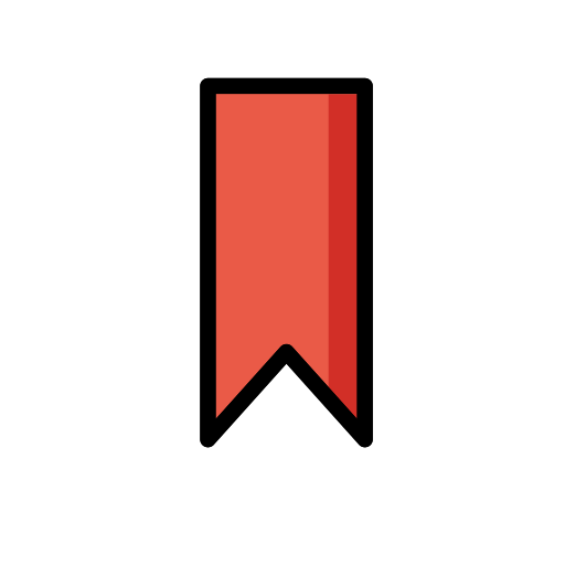 Bookmark as drawn by OpenMoji in 17.0