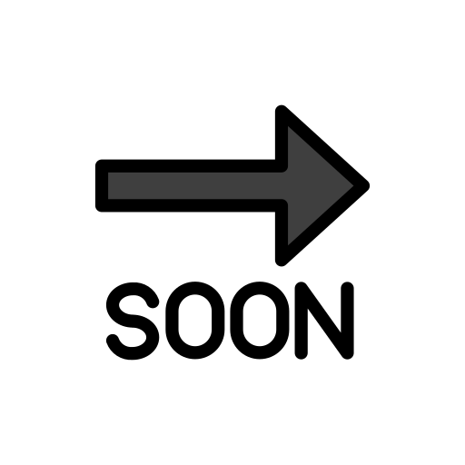 SOON Arrow as drawn by OpenMoji in 17.0