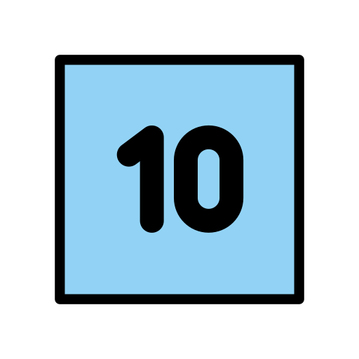Keycap: 10 as drawn by OpenMoji in 17.0