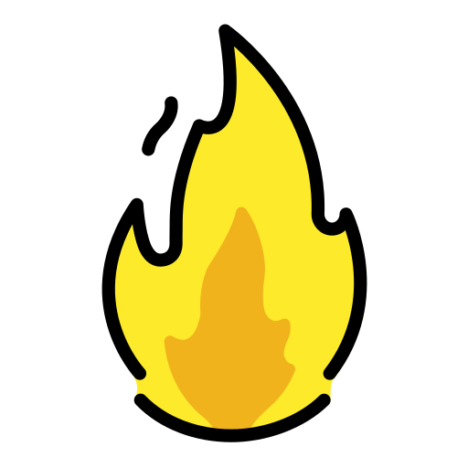 Fire as drawn by OpenMoji in 17.0