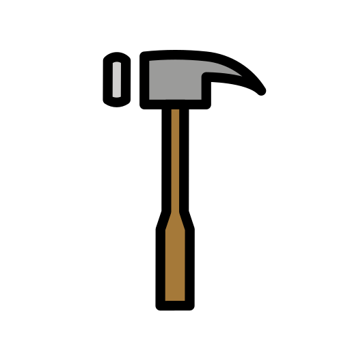 Hammer as drawn by OpenMoji in 17.0