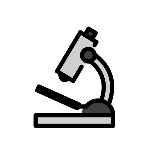 Microscopio as drawn by OpenMoji in 17.0