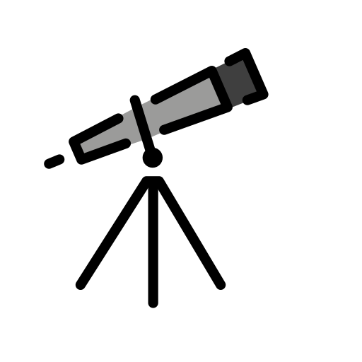Telescope as drawn by OpenMoji in 17.0
