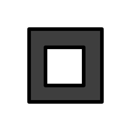 Black Square Button as drawn by OpenMoji in 17.0