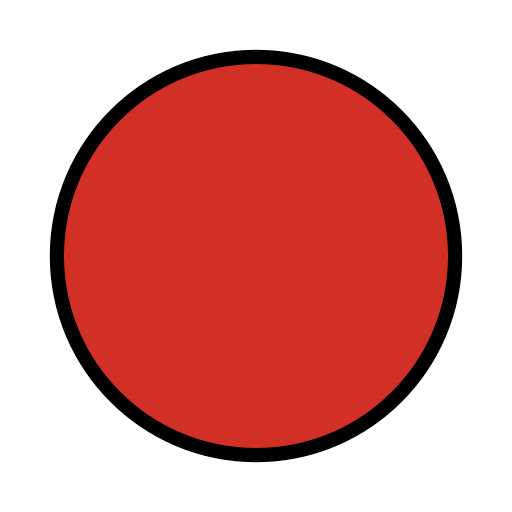 Red Circle as drawn by OpenMoji in 17.0