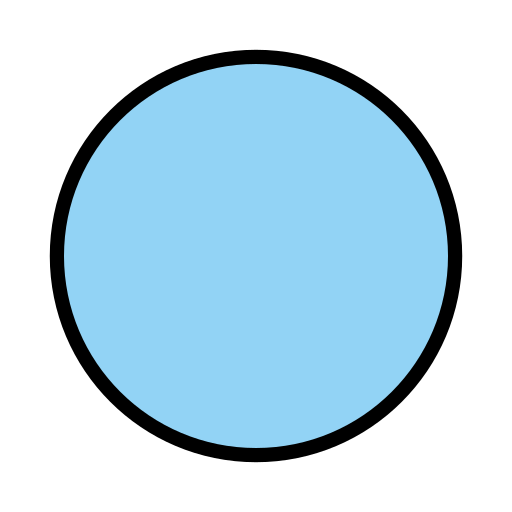 Blue Circle as drawn by OpenMoji in 17.0