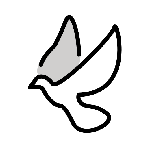 Dove as drawn by OpenMoji in 17.0