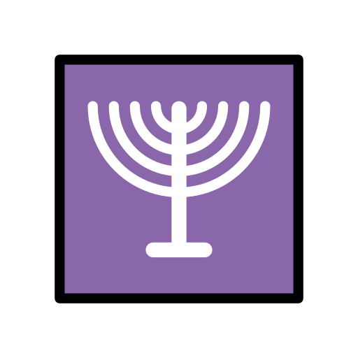 Menorah as drawn by OpenMoji in 17.0