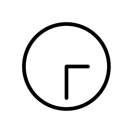 Three-Thirty as drawn by OpenMoji in 17.0
