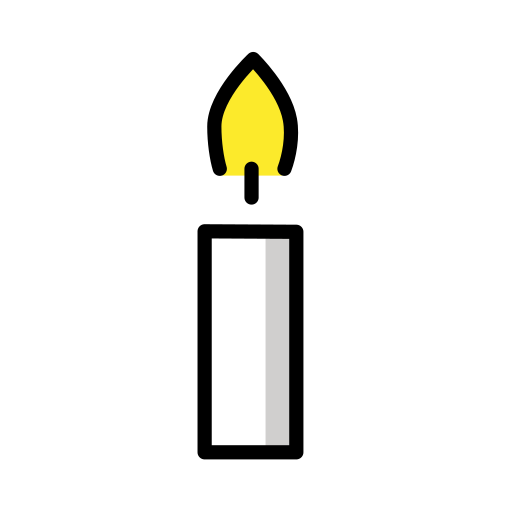 Candle as drawn by OpenMoji in 17.0