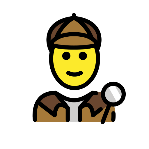 Detective as drawn by OpenMoji in 17.0