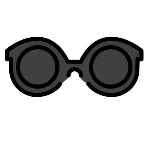 Sunglasses as drawn by OpenMoji in 17.0