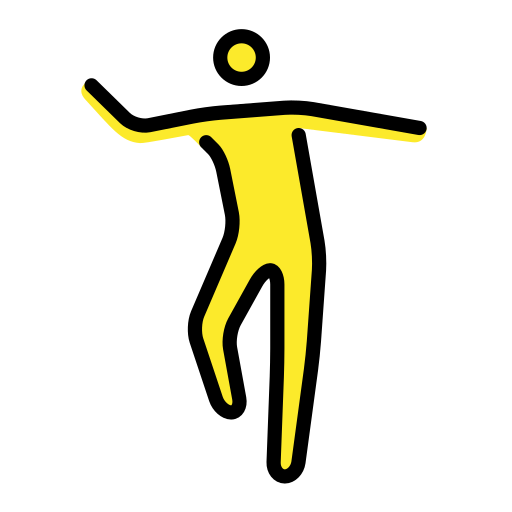 Uomo Che Balla as drawn by OpenMoji in 17.0