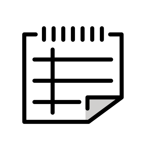 Spiral Notepad as drawn by OpenMoji in 17.0