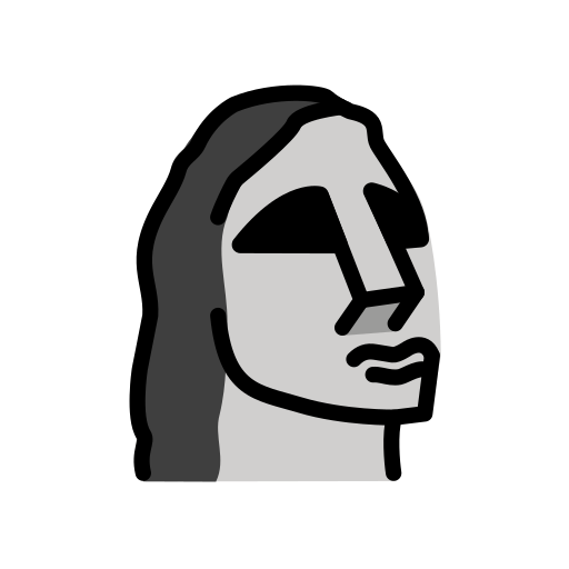 Moai as drawn by OpenMoji in 17.0