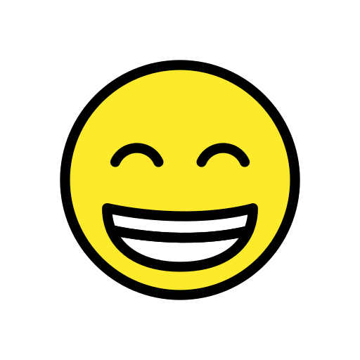 嘻嘻 as drawn by OpenMoji in 17.0