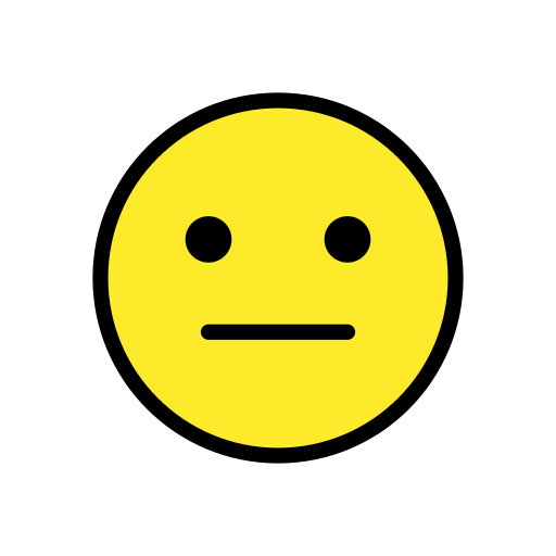 Neutral Face as drawn by OpenMoji in 17.0