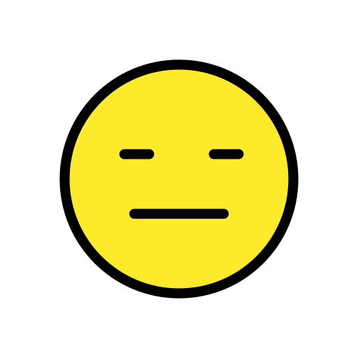 Expressionless Face as drawn by OpenMoji in 17.0