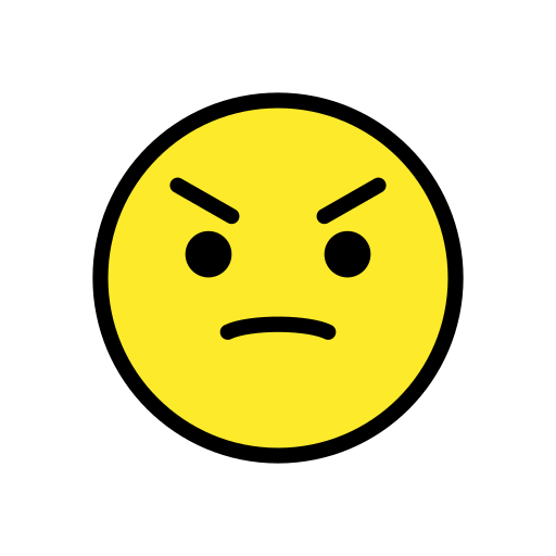 Angry Face as drawn by OpenMoji in 17.0