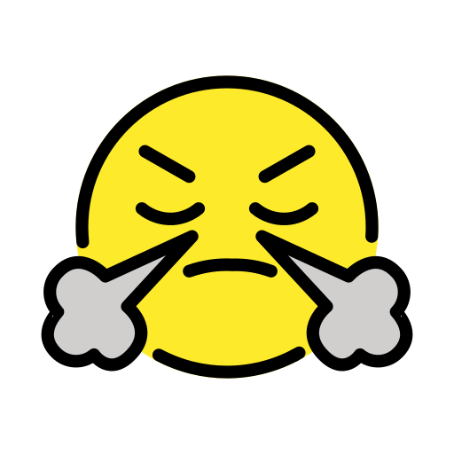 Schnaubendes Gesicht as drawn by OpenMoji in 17.0