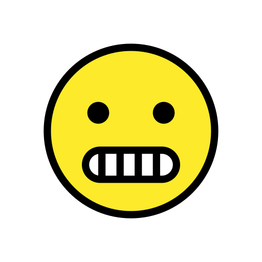 Grimacing Face as drawn by OpenMoji in 17.0