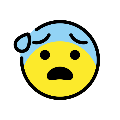 Anxious Face with Sweat, the design in this release