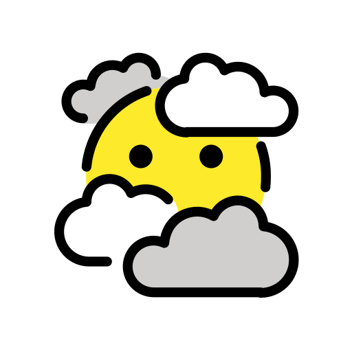 공상에 잠긴 얼굴 as rendered by OpenMoji