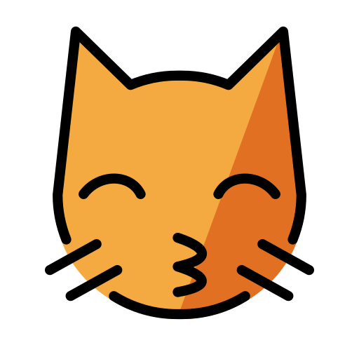 Kissing Cat as drawn by OpenMoji in 17.0