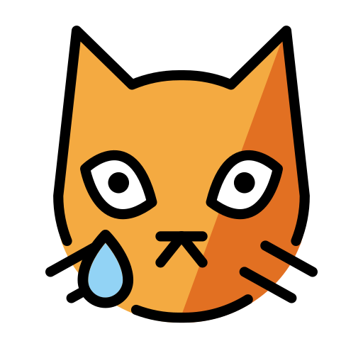 Crying Cat as drawn by OpenMoji in 17.0
