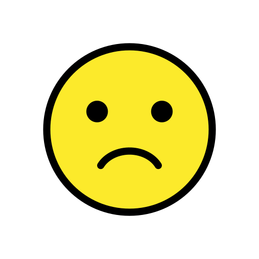 Slightly Frowning Face as drawn by OpenMoji in 17.0