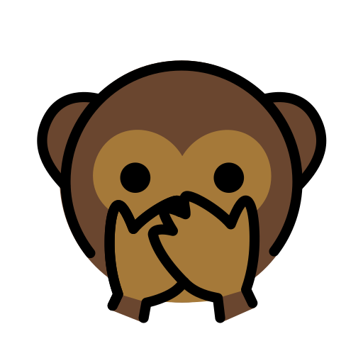 Non Parlo as drawn by OpenMoji in 17.0