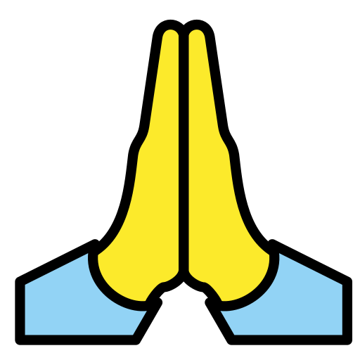 Folded Hands as drawn by OpenMoji in 17.0