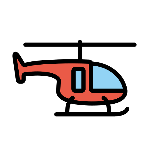 Helicopter as drawn by OpenMoji in 17.0