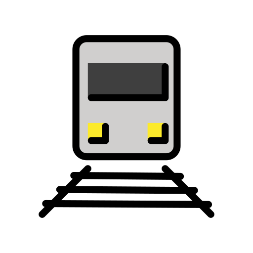 Train as drawn by OpenMoji in 17.0