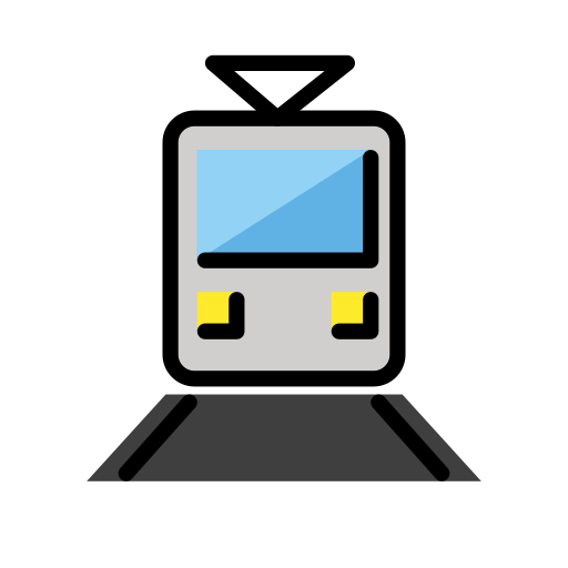 Tram as drawn by OpenMoji in 17.0