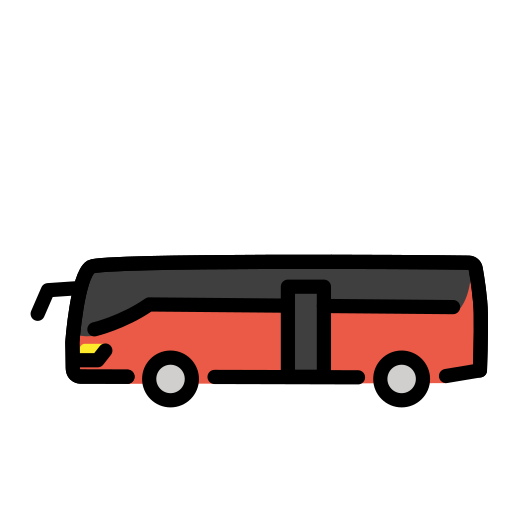 Bus as drawn by OpenMoji in 17.0