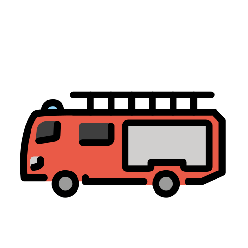 Fire Engine as drawn by OpenMoji in 17.0