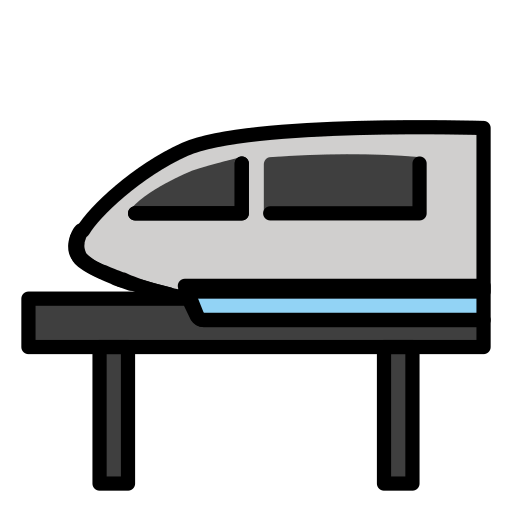 Monorail as drawn by OpenMoji in 17.0