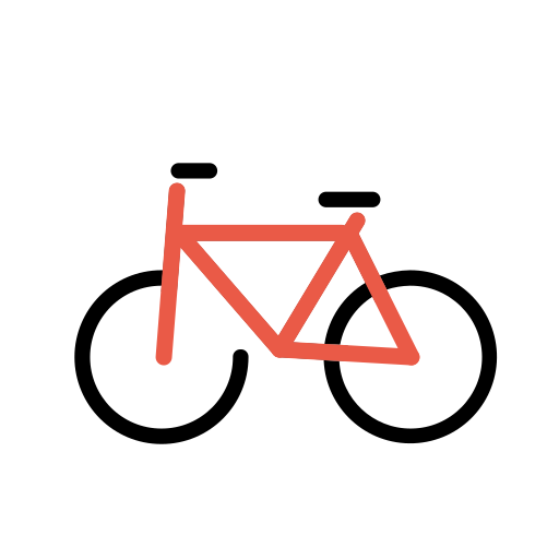 Bicycle as drawn by OpenMoji in 17.0