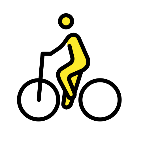 man biking as rendered by OpenMoji