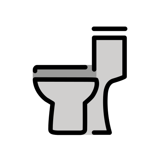 Toilet as drawn by OpenMoji in 17.0