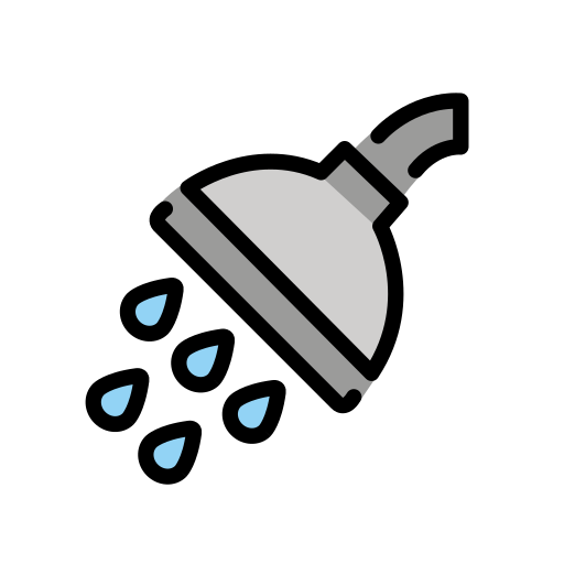 Shower as drawn by OpenMoji in 17.0