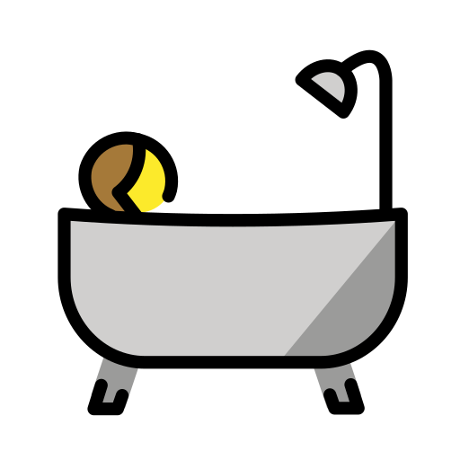 Person Taking Bath as drawn by OpenMoji in 17.0
