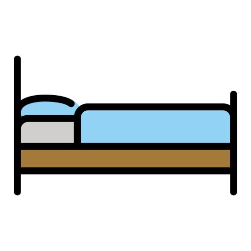Bed as drawn by OpenMoji in 17.0