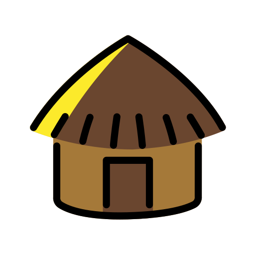 Hut as drawn by OpenMoji in 17.0