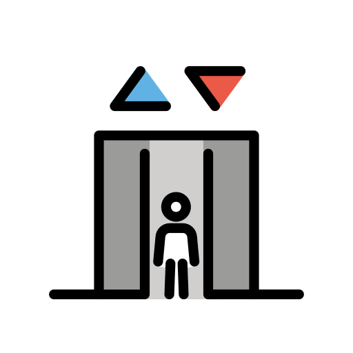 Ascensore as drawn by OpenMoji in 17.0