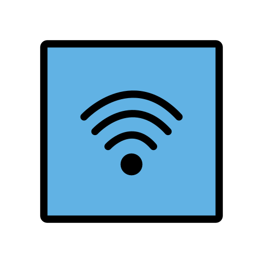 Wifi as drawn by OpenMoji in 17.0